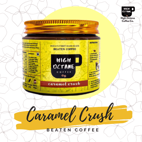 caramel crush beaten coffee paste high octane coffee company 150g jar pack
